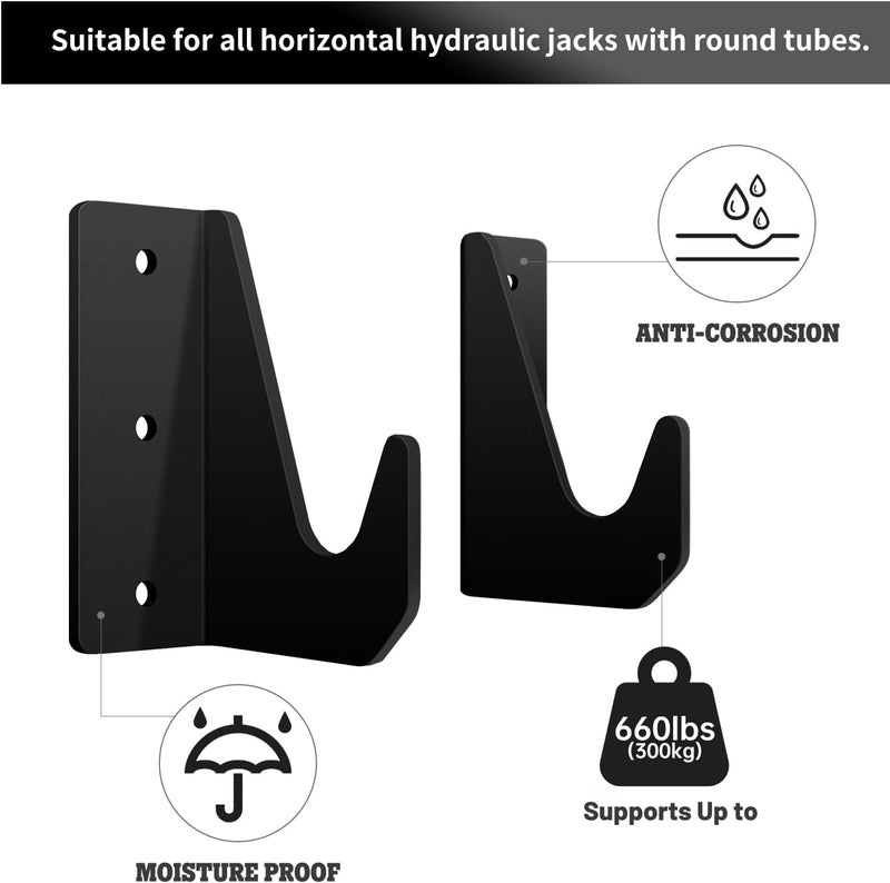 OMMUU Floor Jack Stand Rack Wall Mount Organizer, Car Hydraulic Trolley Jack Stands Holder Wall Storage Rack Mount Brackets Jack Stands Tower Trailer Accessories Tool, QC-QJD-02 - Image 3